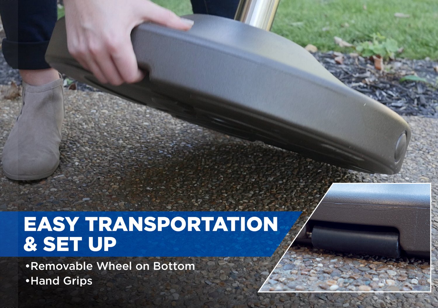 US Weight Fillable 80 Pound Capacity Free Standing Umbrella Base                                                                - view number 6